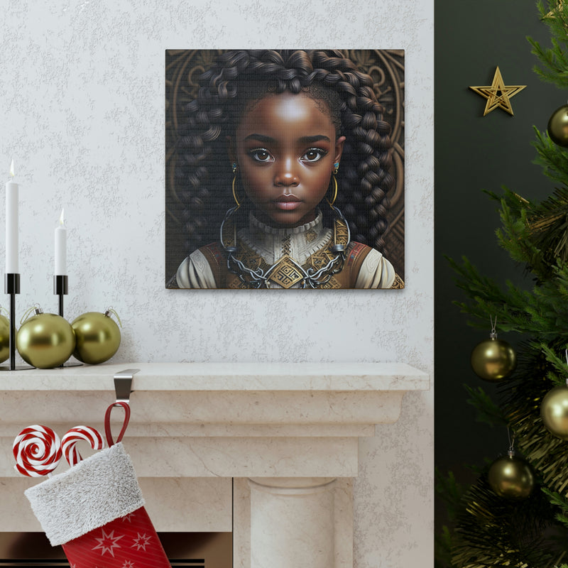 Afro Girl Canvas, African Canvas, Canvas for Home Decor, Wall Decoration, Housewarming Gift, Girl Canvas