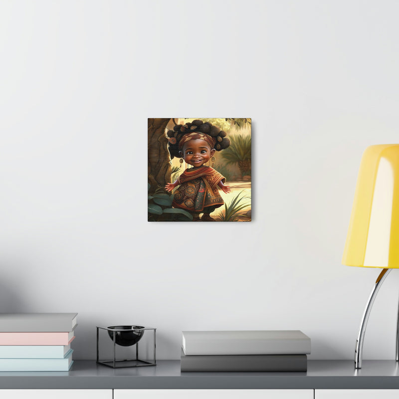 Cute Afro Girls Canvas, Canvas for Home Decor, Wall Decoration, Girl Canvas