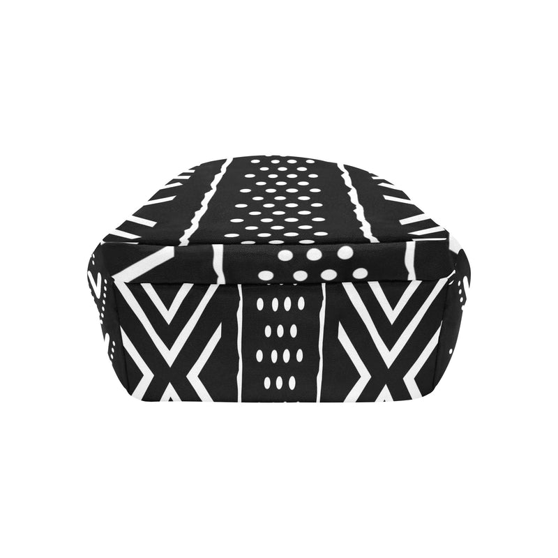 Black African Textile Print Multifunctional Backpack