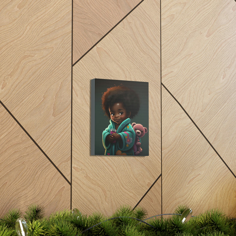 Cute Afro Girls Canvas, Canvas for Home Decor, Wall Decoration, Girl Canvas