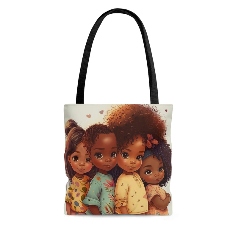 Tote Bag, Spring Tote, Afro Girls Tote