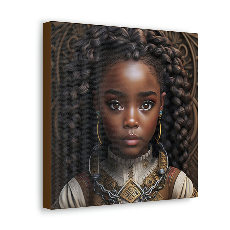 Afro Girl Canvas, African Canvas, Canvas for Home Decor, Wall Decoration, Housewarming Gift, Girl Canvas