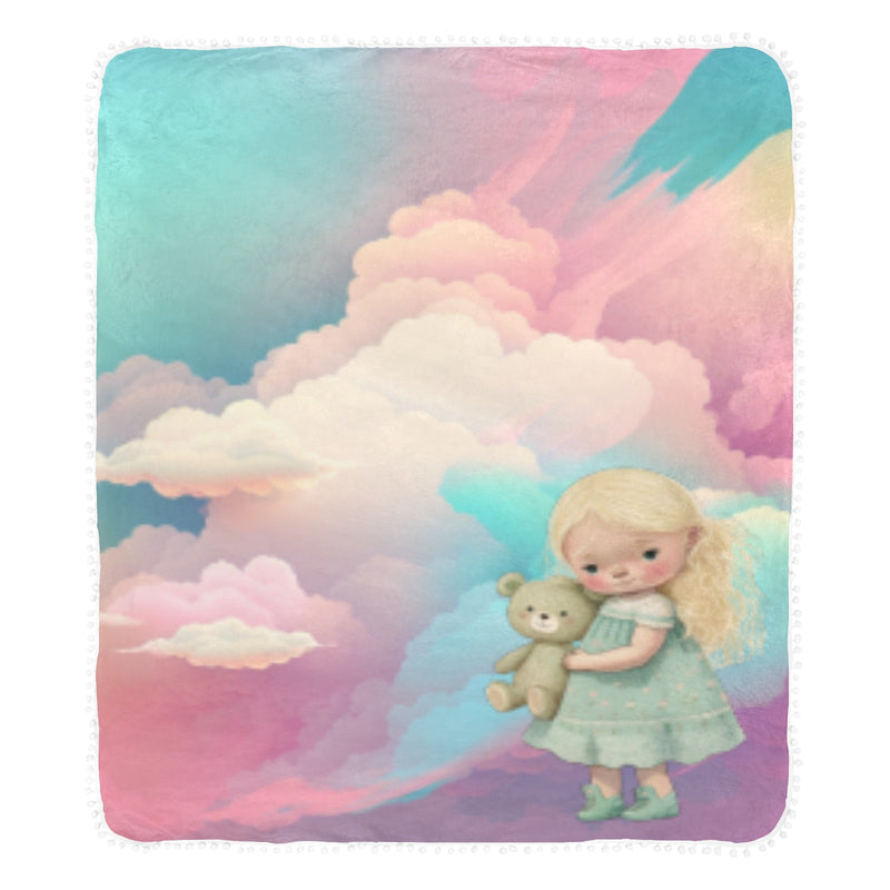Pom Pom Fringe Blanket