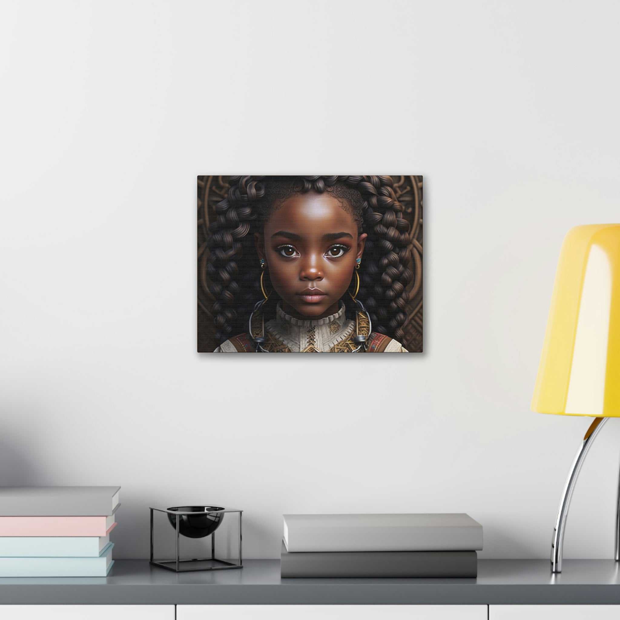 Afro Girl Canvas, African Canvas, Canvas for Home Decor, Wall Decoration, Housewarming Gift, Girl Canvas
