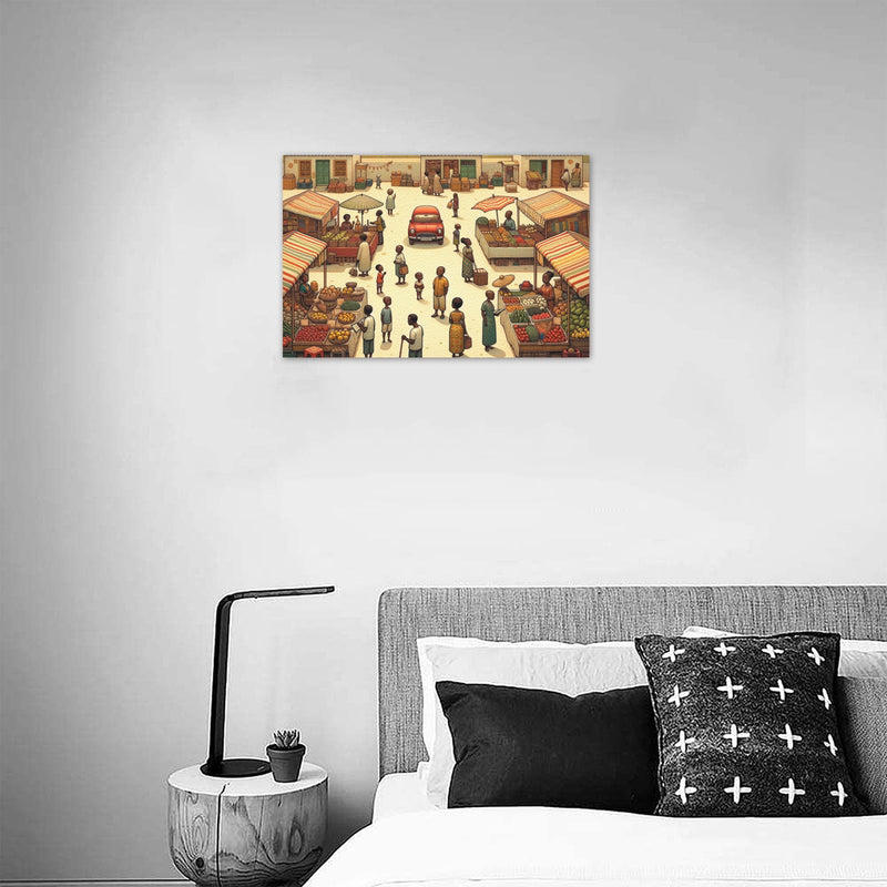 Market Upgraded Canvas Print 18"x12"