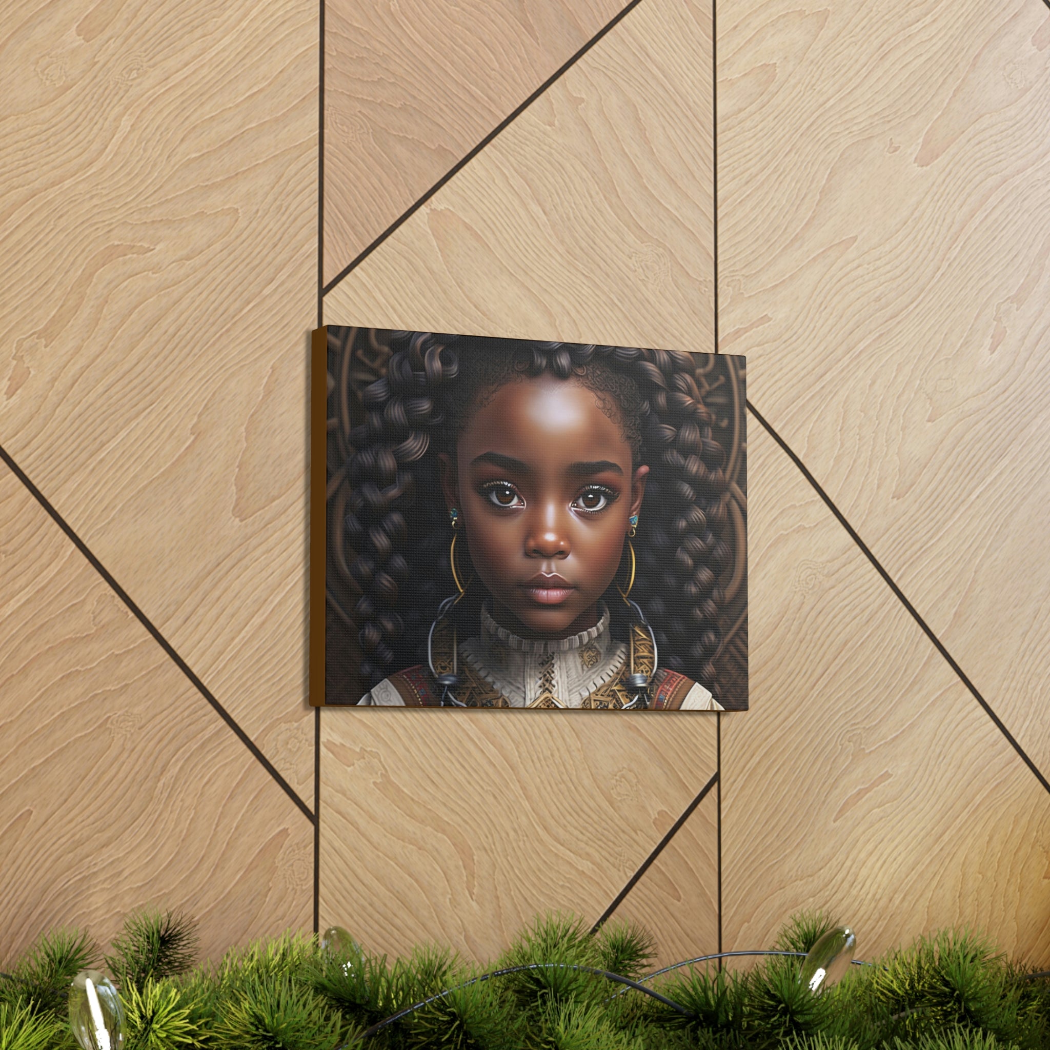 Afro Girl Canvas, African Canvas, Canvas for Home Decor, Wall Decoration, Housewarming Gift, Girl Canvas