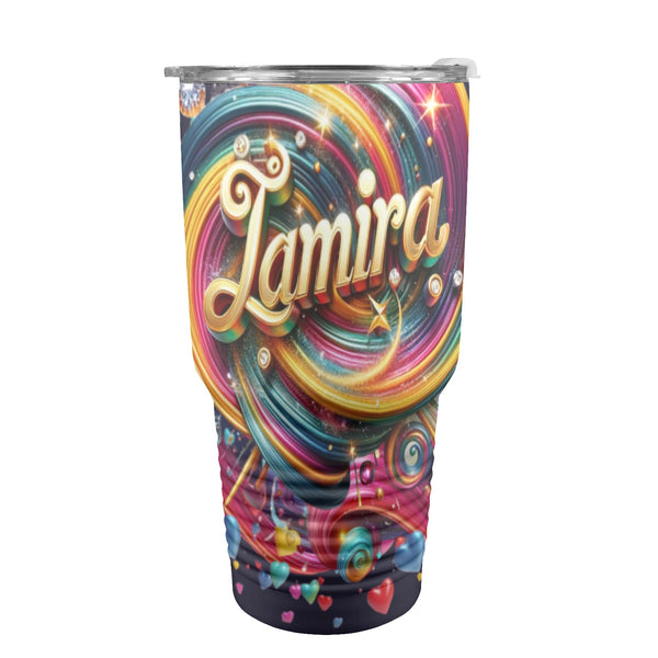 Name decoration 30oz Insulated Stainless Steel Mobile Tumbler
