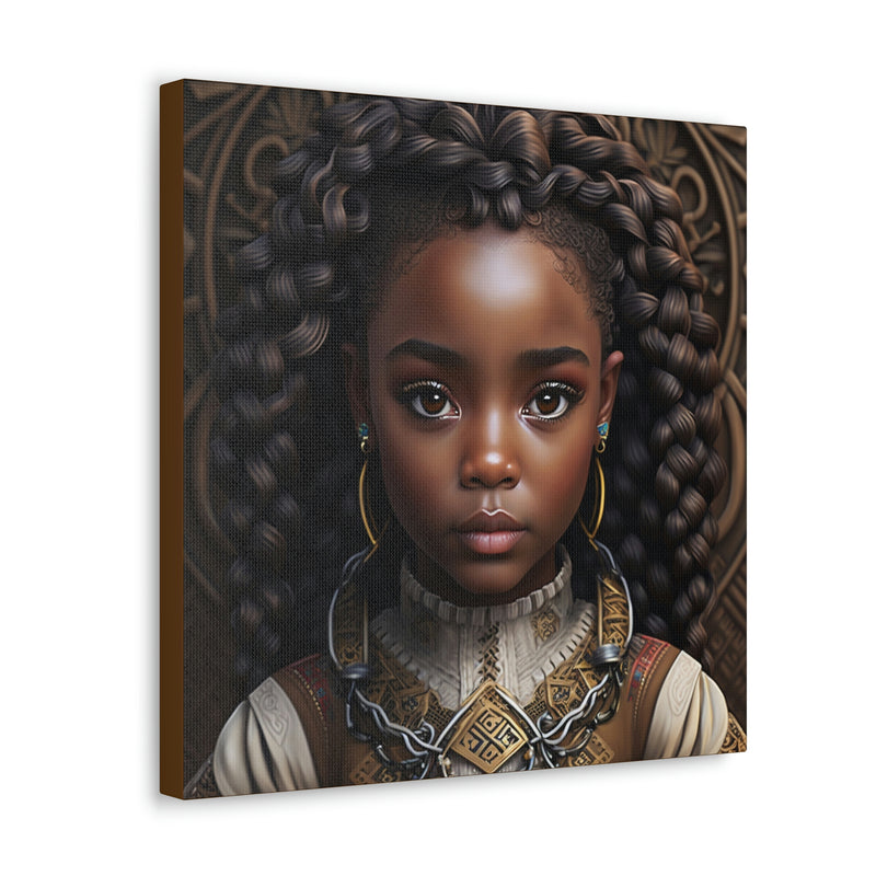 Afro Girl Canvas, African Canvas, Canvas for Home Decor, Wall Decoration, Housewarming Gift, Girl Canvas