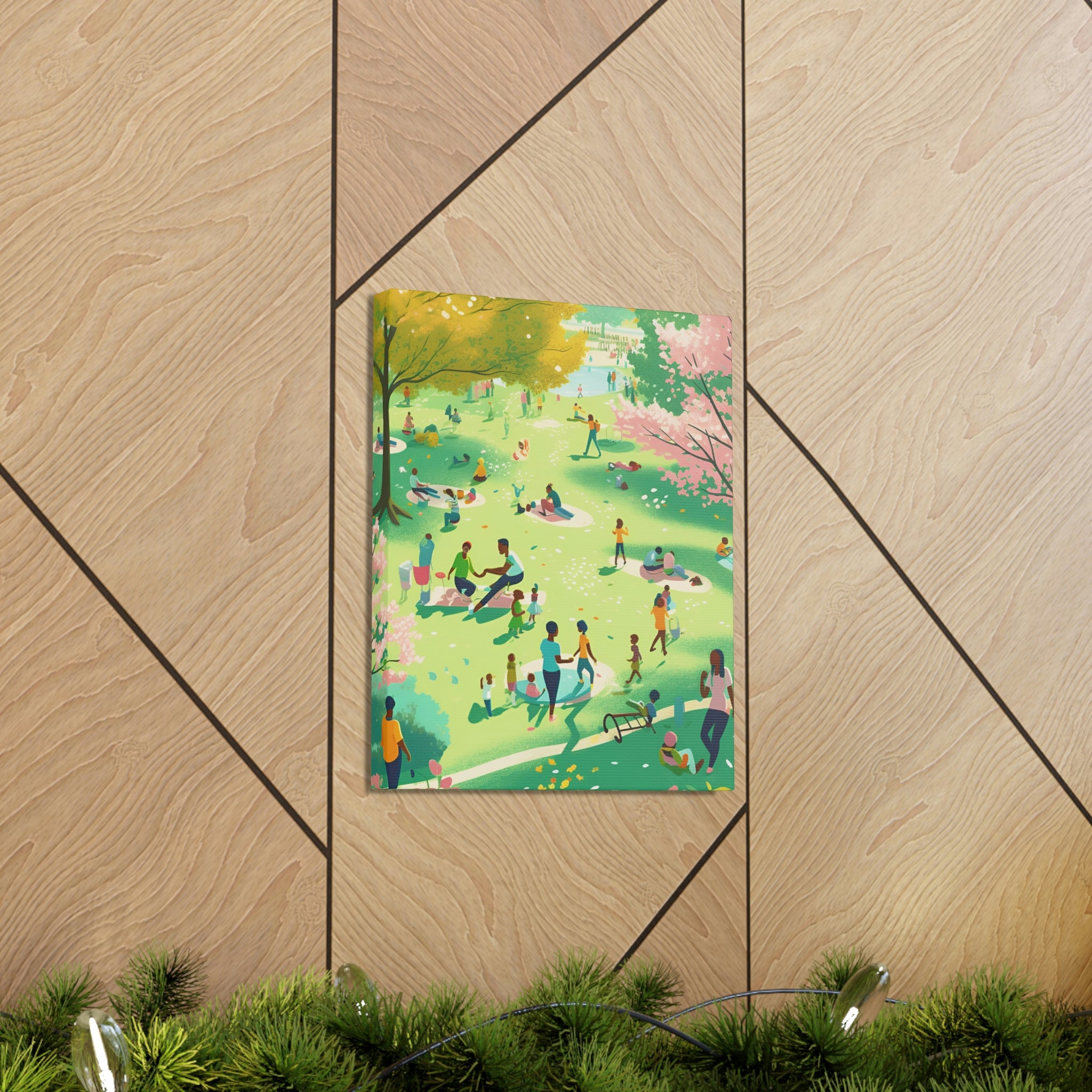 Playing in the Park, Canvas for Home Decor, Wall Decoration, Picture