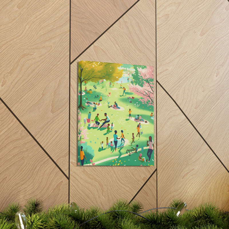 Playing in the Park, Canvas for Home Decor, Wall Decoration, Picture