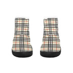 Plaid Beige Women's Cotton-Padded Shoes