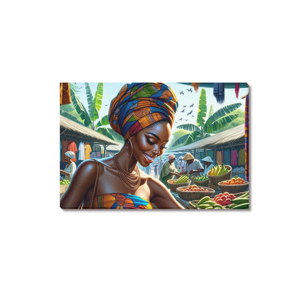 African Marketplace Canvas