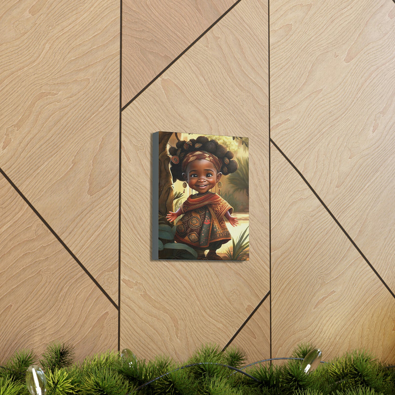 Cute Afro Girls Canvas, Canvas for Home Decor, Wall Decoration, Girl Canvas