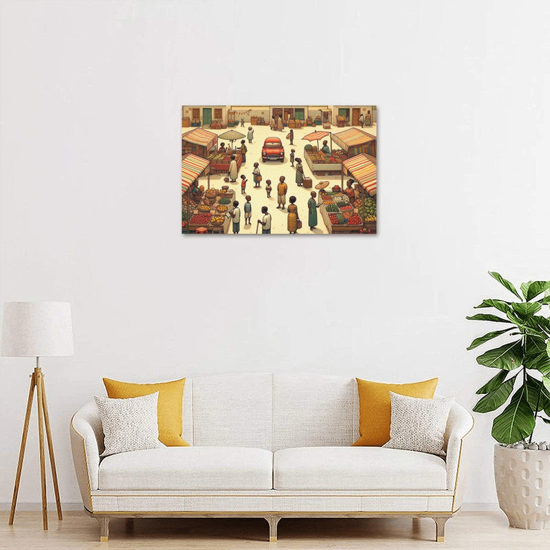 Market Upgraded Canvas Print 18"x12"