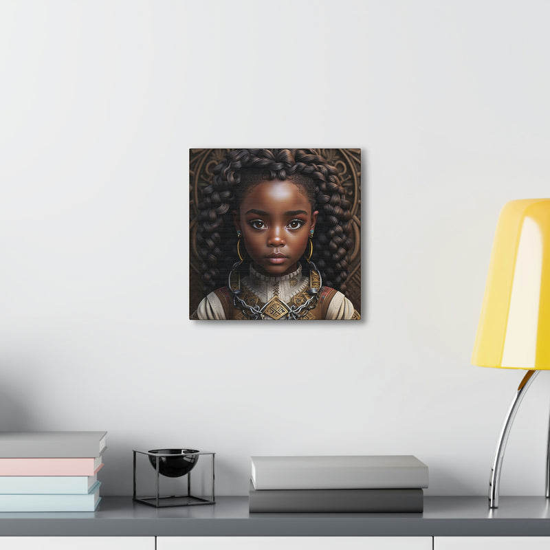 Afro Girl Canvas, African Canvas, Canvas for Home Decor, Wall Decoration, Housewarming Gift, Girl Canvas