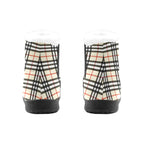 Plaid Beige Women's Cotton-Padded Shoes