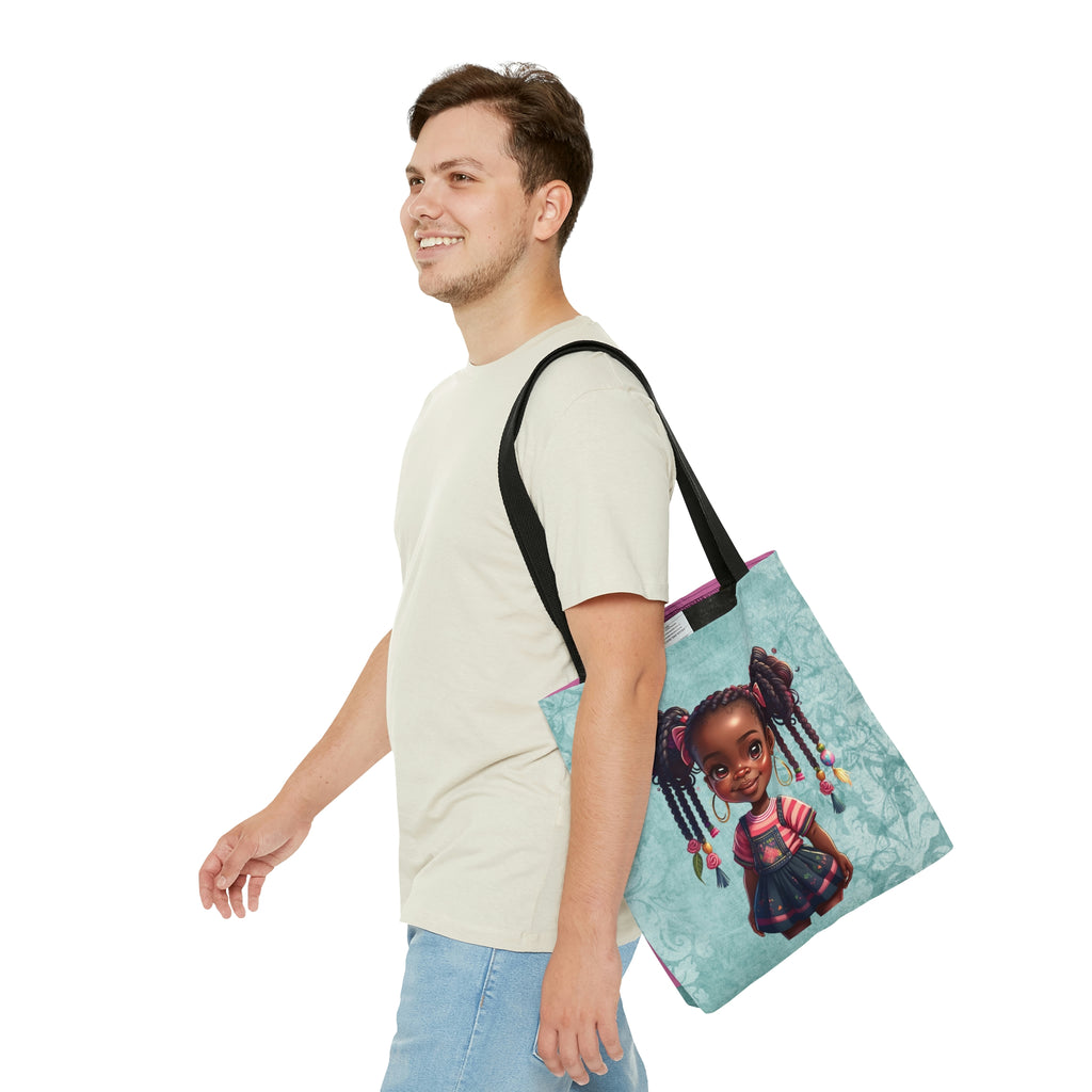 Tote Bag, Spring Tote, Afro Girls Tote