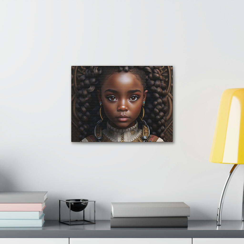 Afro Girl Canvas, African Canvas, Canvas for Home Decor, Wall Decoration, Housewarming Gift, Girl Canvas