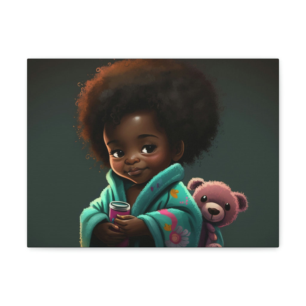Cute Afro Girls Canvas, Canvas for Home Decor, Wall Decoration, Girl Canvas