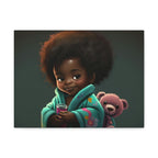 Cute Afro Girls Canvas, Canvas for Home Decor, Wall Decoration, Girl Canvas