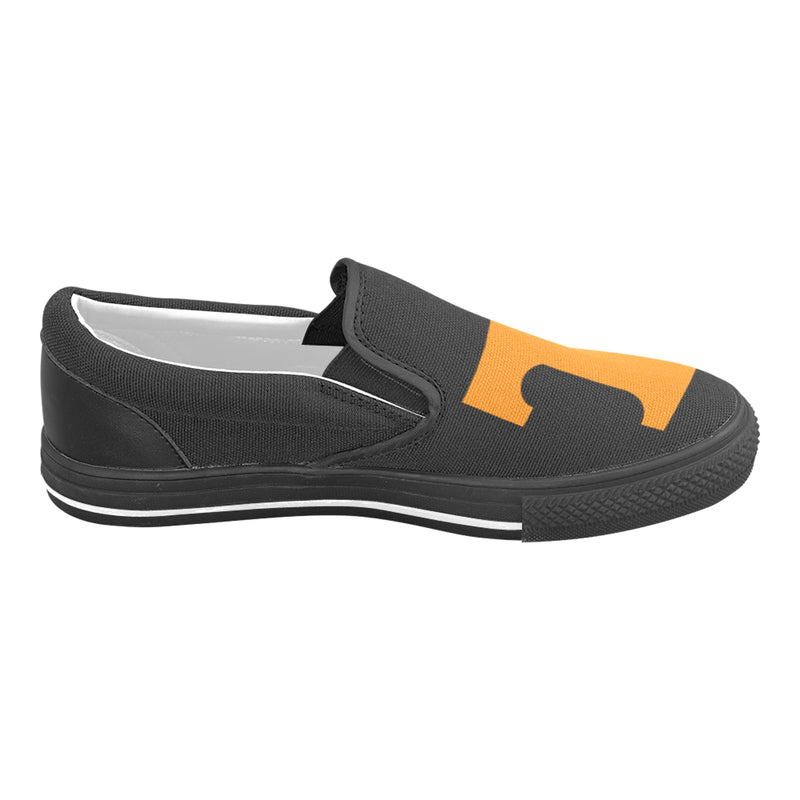 Tennessee Print 2_black Men's Unusual Slip-on Canvas Shoes (Model 019)