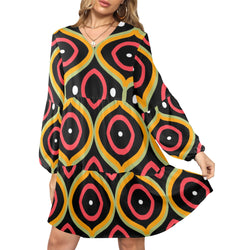 V-Neck Dress Loose Fit Dress