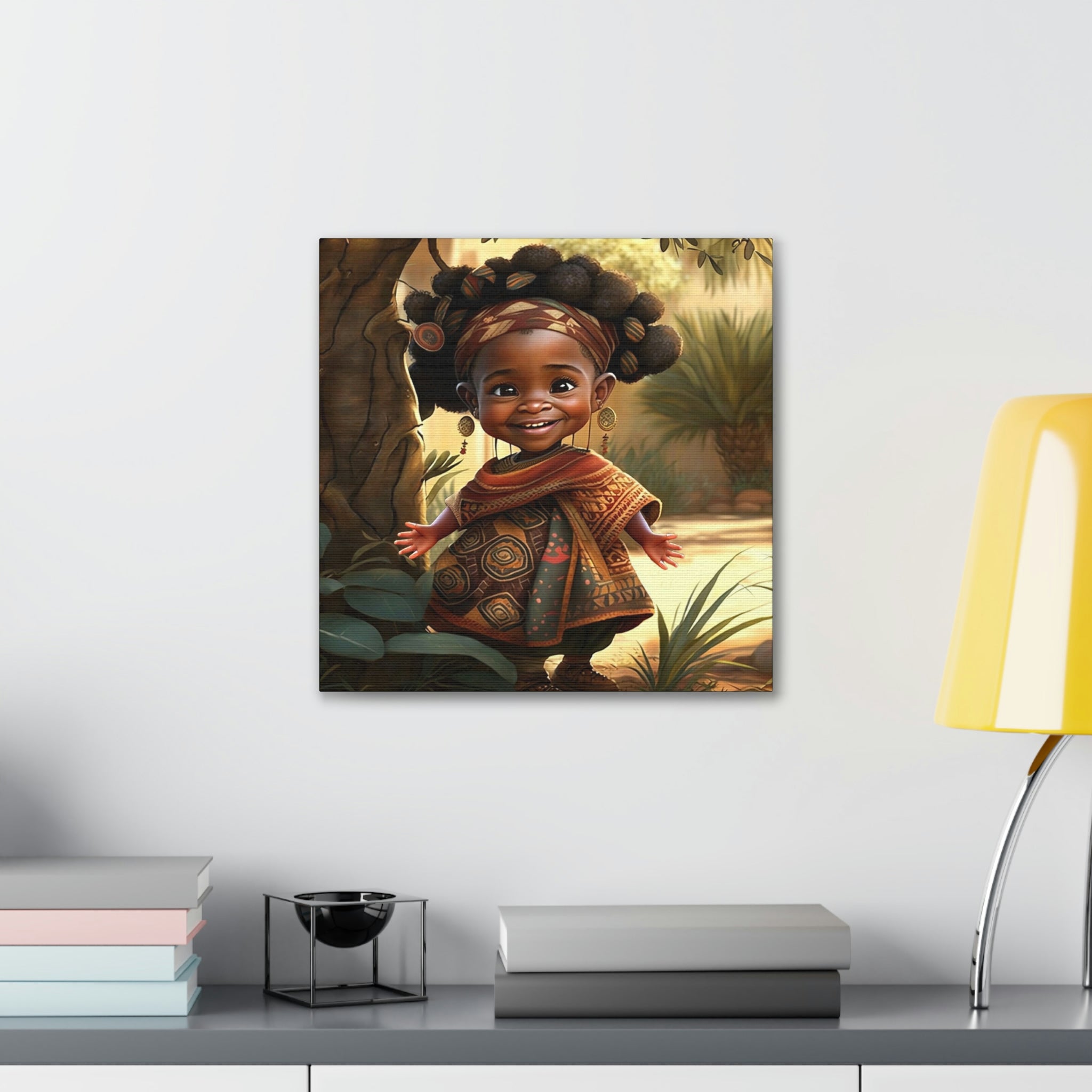 Cute Afro Girls Canvas, Canvas for Home Decor, Wall Decoration, Girl Canvas
