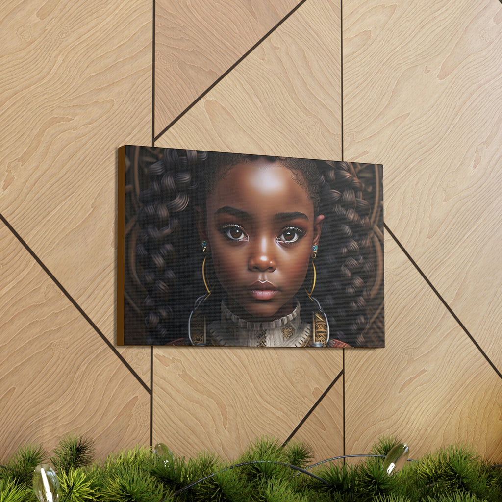 Afro Girl Canvas, African Canvas, Canvas for Home Decor, Wall Decoration, Housewarming Gift, Girl Canvas