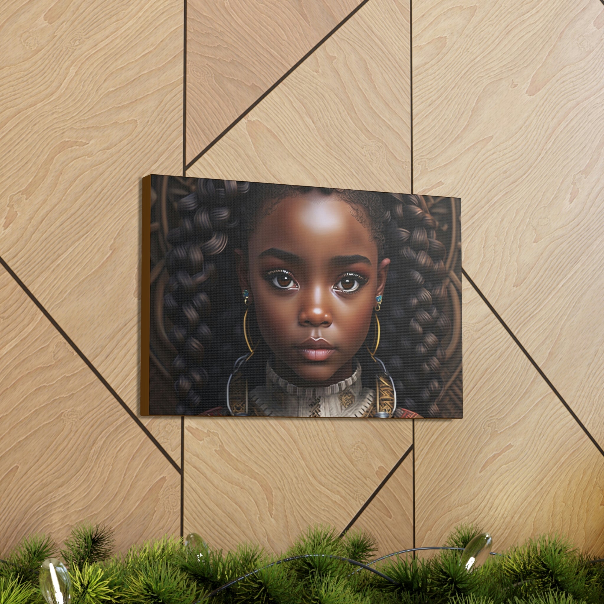 Afro Girl Canvas, African Canvas, Canvas for Home Decor, Wall Decoration, Housewarming Gift, Girl Canvas