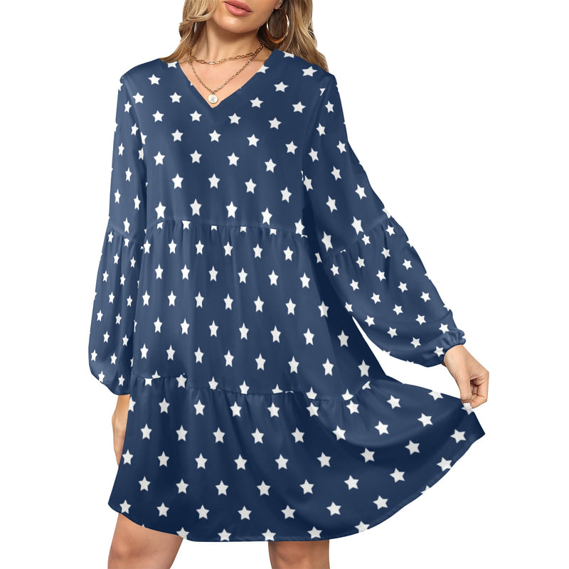 V-Neck Dress Loose Fit Dress