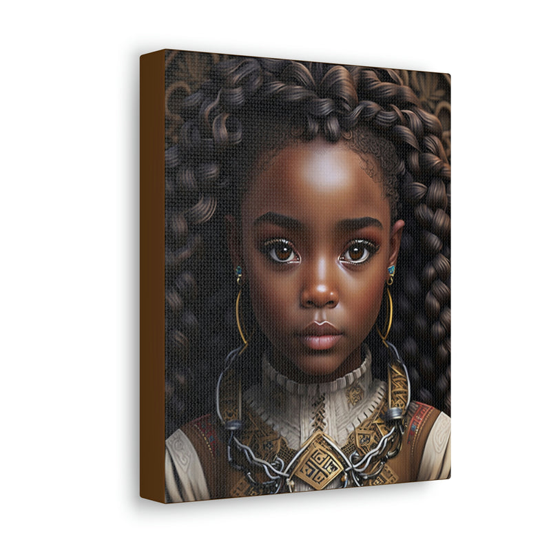 Afro Girl Canvas, African Canvas, Canvas for Home Decor, Wall Decoration, Housewarming Gift, Girl Canvas