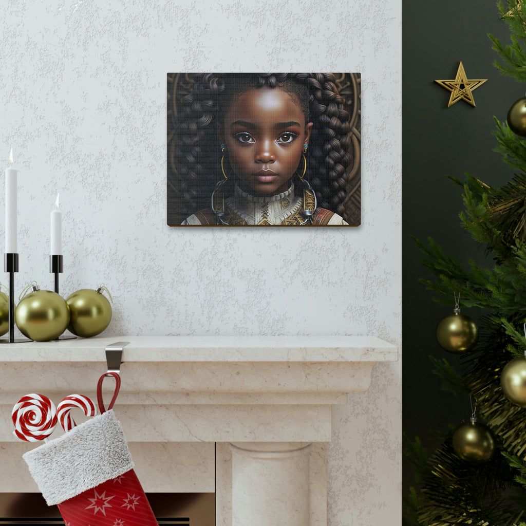 Afro Girl Canvas, African Canvas, Canvas for Home Decor, Wall Decoration, Housewarming Gift, Girl Canvas