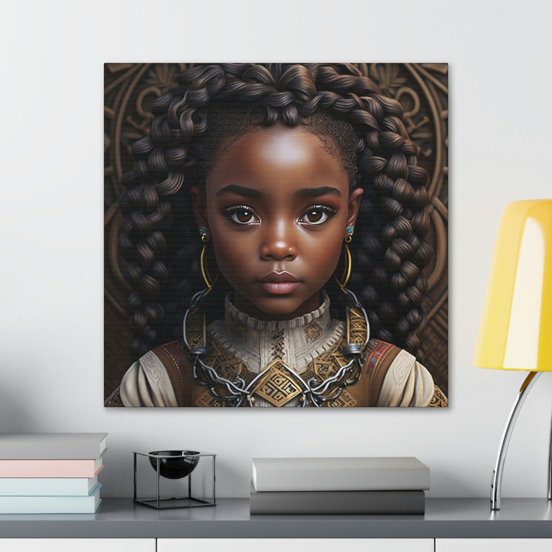 Afro Girl Canvas, African Canvas, Canvas for Home Decor, Wall Decoration, Housewarming Gift, Girl Canvas