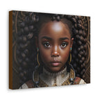 Afro Girl Canvas, African Canvas, Canvas for Home Decor, Wall Decoration, Housewarming Gift, Girl Canvas