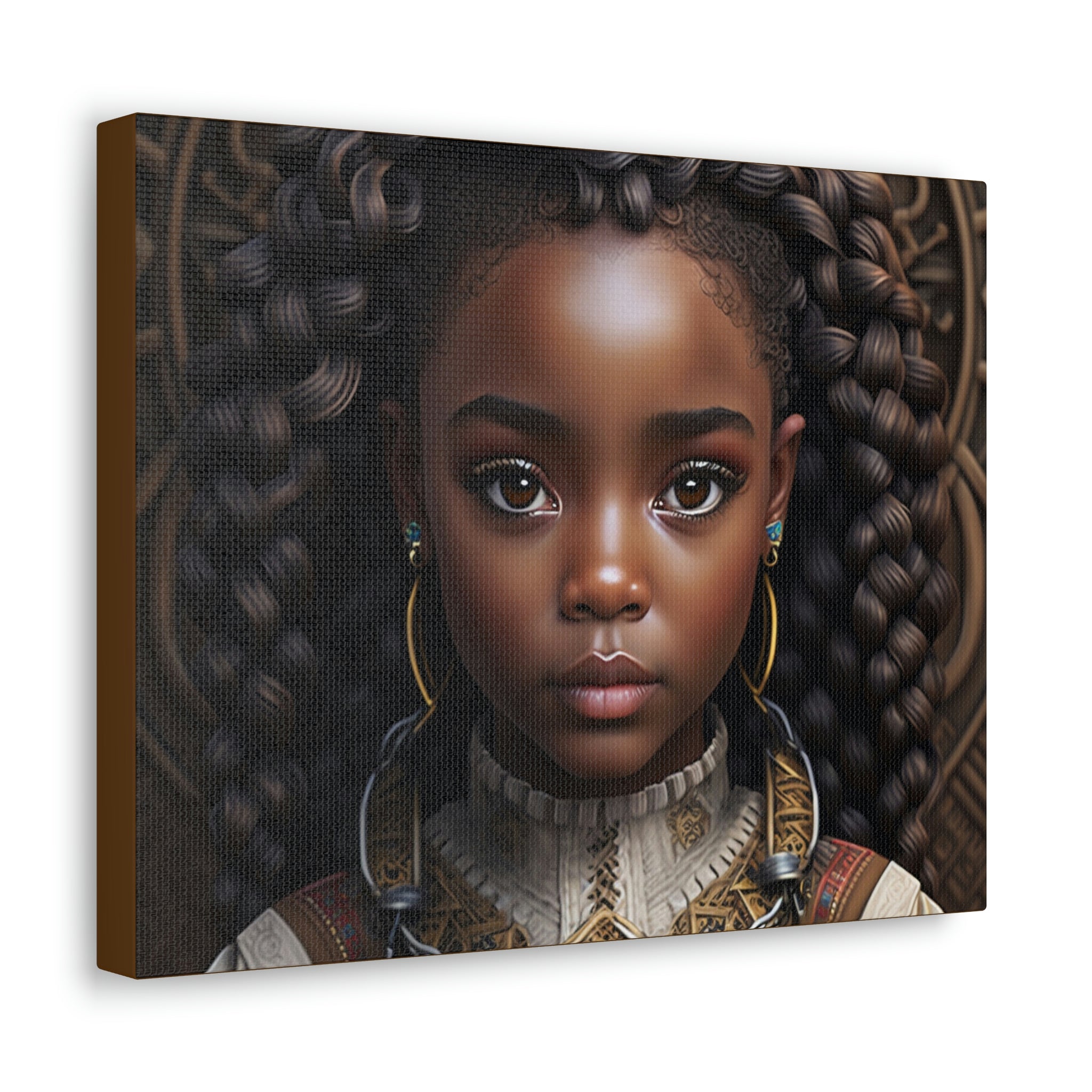 Afro Girl Canvas, African Canvas, Canvas for Home Decor, Wall Decoration, Housewarming Gift, Girl Canvas