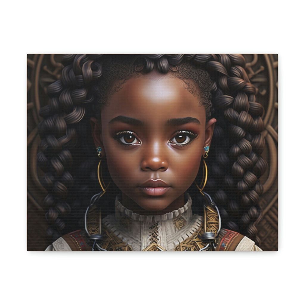 Afro Girl Canvas, African Canvas, Canvas for Home Decor, Wall Decoration, Housewarming Gift, Girl Canvas