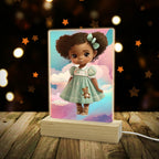 Breanna Design Acrylic Photo Print with Colorful Light Square Base 5"x7.5"