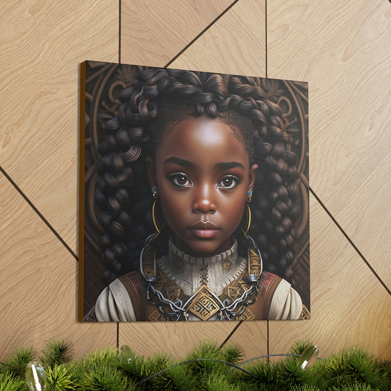 Afro Girl Canvas, African Canvas, Canvas for Home Decor, Wall Decoration, Housewarming Gift, Girl Canvas