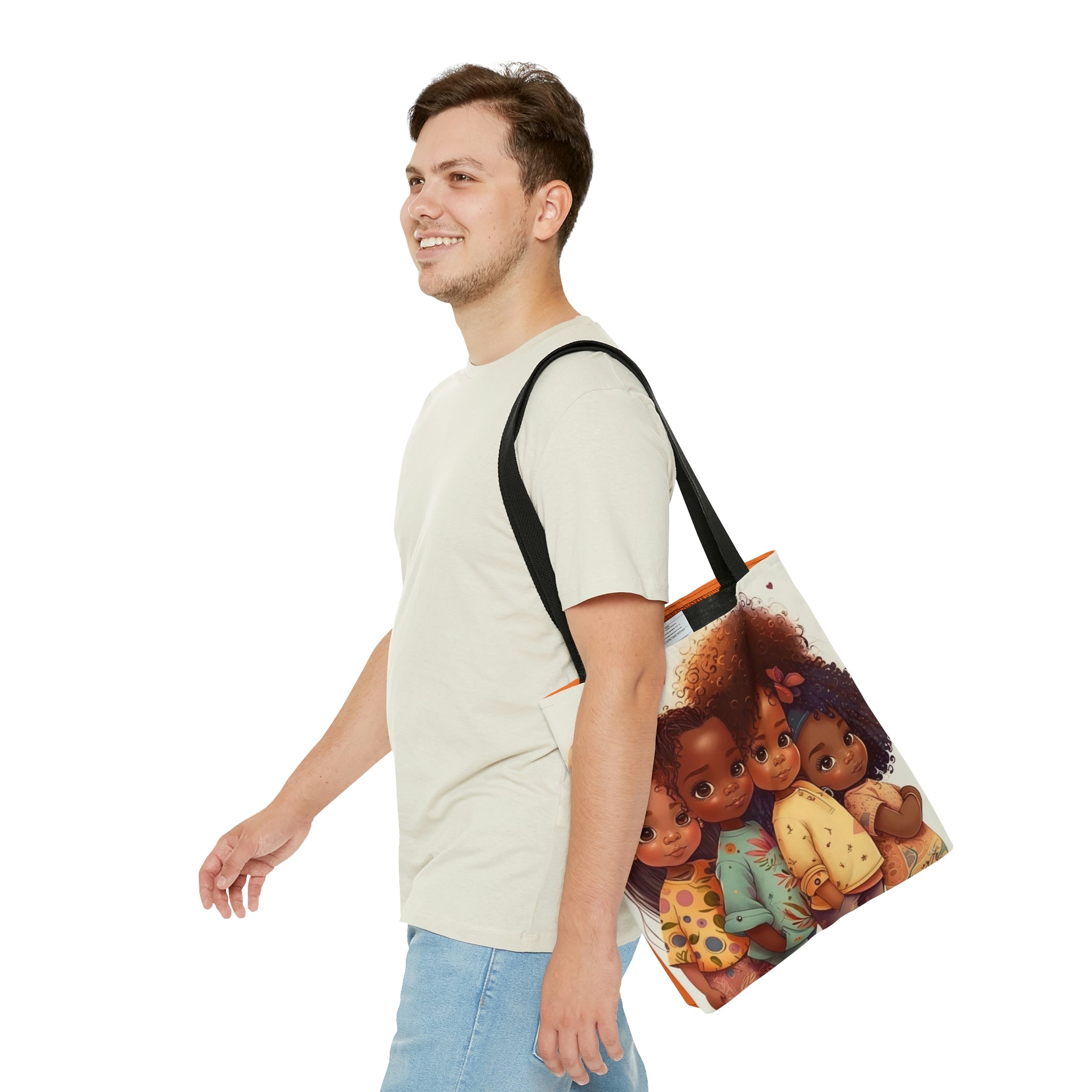 Tote Bag, Spring Tote, Afro Girls Tote