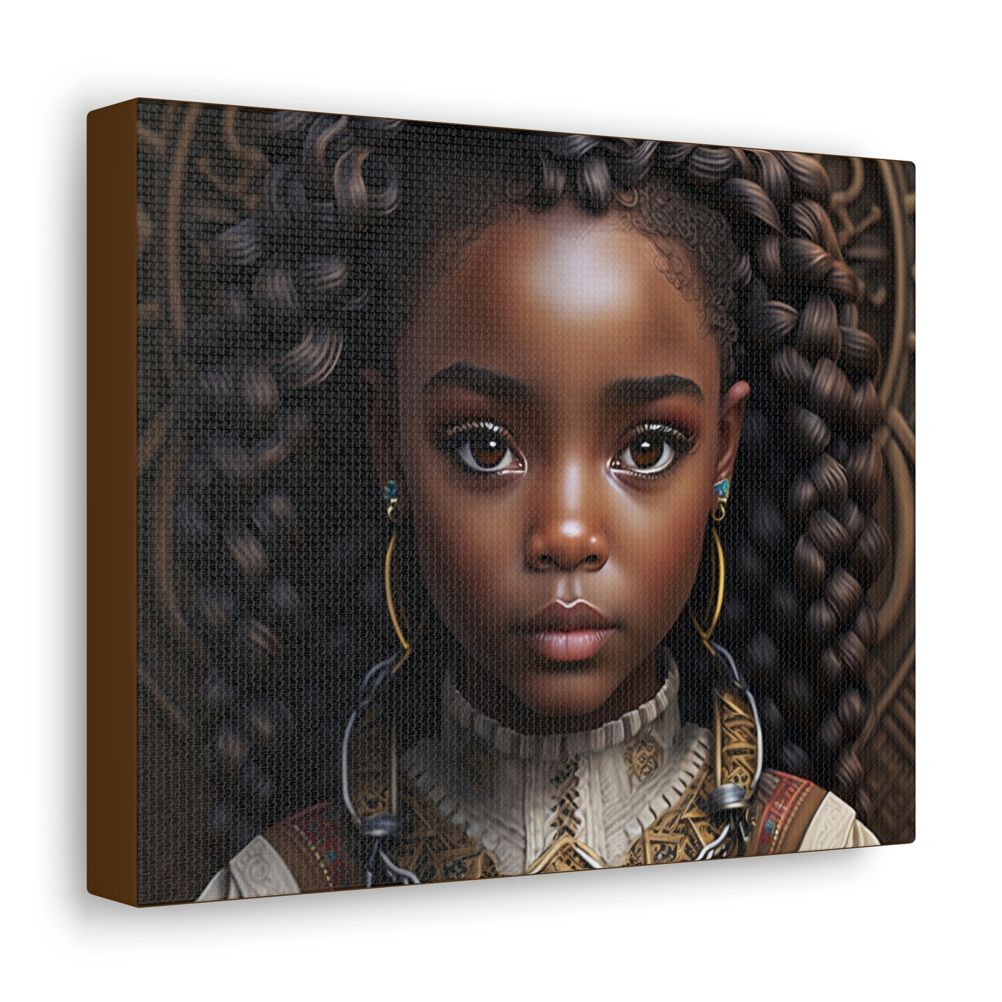 Afro Girl Canvas, African Canvas, Canvas for Home Decor, Wall Decoration, Housewarming Gift, Girl Canvas