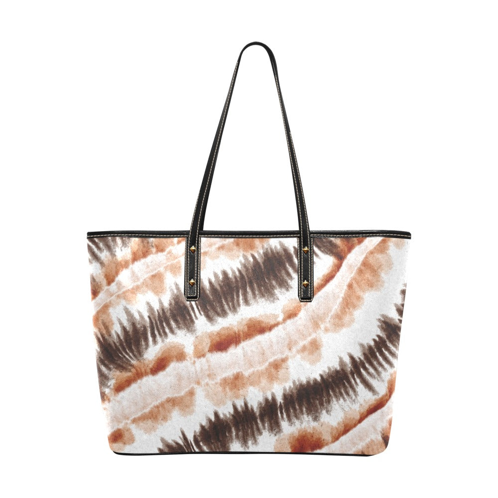 Chic Leather Tote Bag/w Matching Wallet