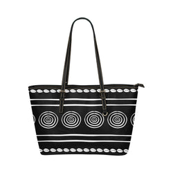 African Print Leather Tote Bag, Purse