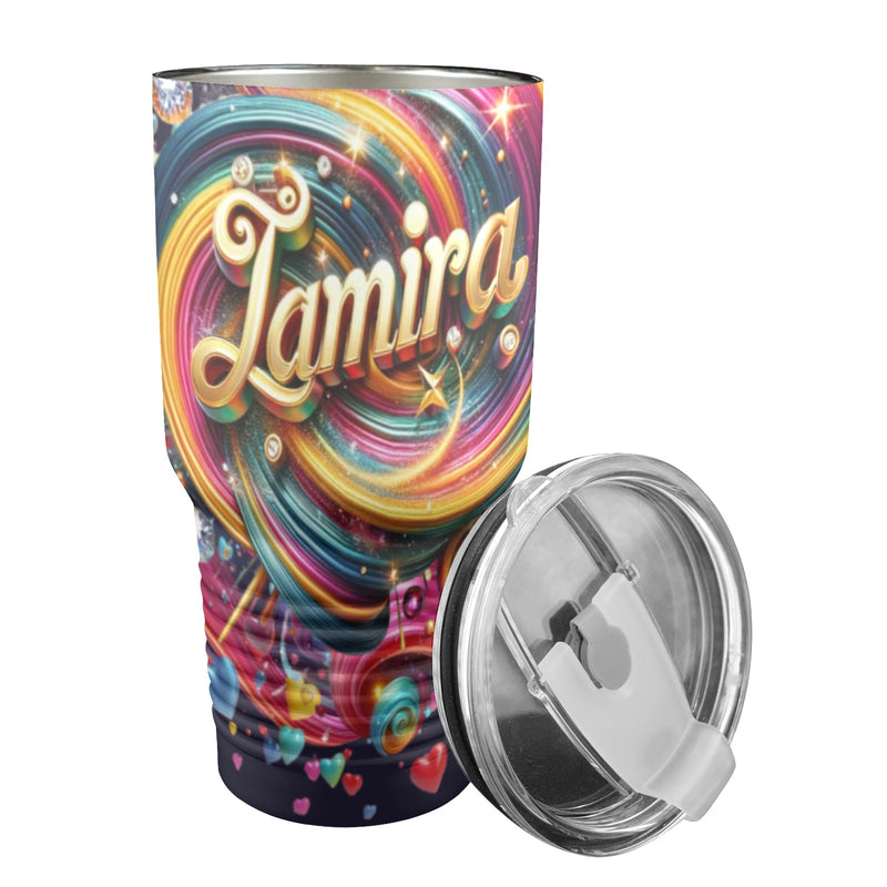 Name decoration 30oz Insulated Stainless Steel Mobile Tumbler