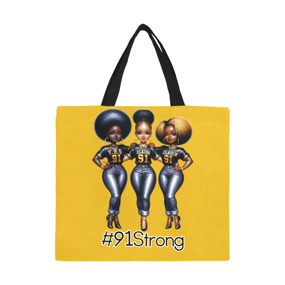 91 Strong Tote Bags All Over Print Canvas Tote Bag/Large