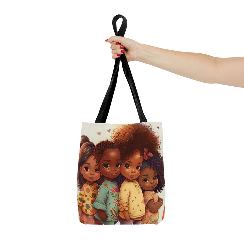 Tote Bag, Spring Tote, Afro Girls Tote