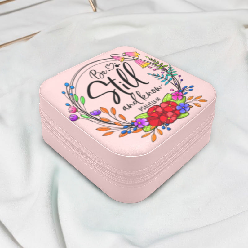 Be Still and Know Custom Printed Travel Jewelry Box