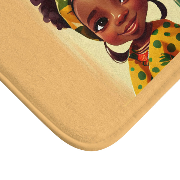 Bath Mat, Cute Afro Girls, Bathroom Mat