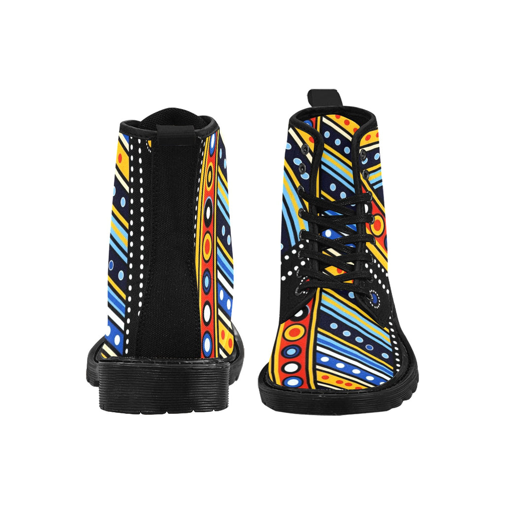Masai Inspired Martin Boots for Women (Black)