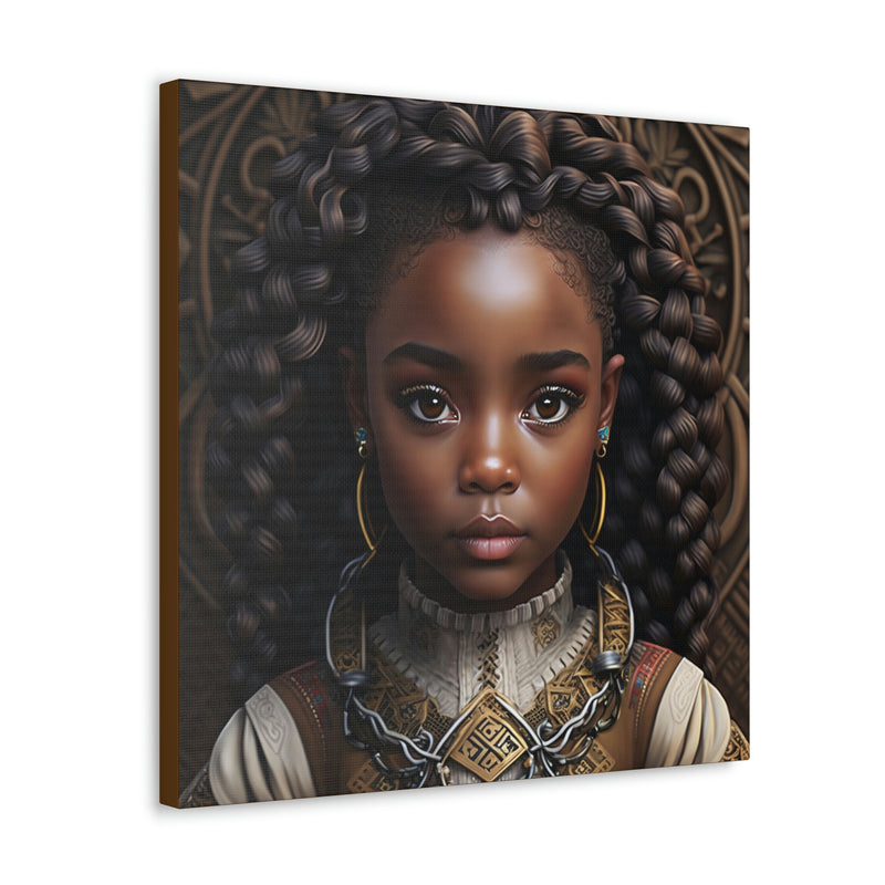 Afro Girl Canvas, African Canvas, Canvas for Home Decor, Wall Decoration, Housewarming Gift, Girl Canvas