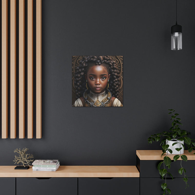 Afro Girl Canvas, African Canvas, Canvas for Home Decor, Wall Decoration, Housewarming Gift, Girl Canvas